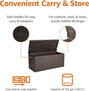 Amazon Basics Outdoor Patio Storage Box 150 Gallon Deck Box, Waterproof and Weather-resistant, Furniture Cushions Garden Tools, Brown by CozyNest Decor