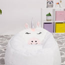 Posh Creations Cute Soft and Comfy Bean Bag Chair for Kids, Animal - Blue Narwal by TinyTreasures Baby Boutique