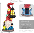 Solar Garden Statue Gnomes Figurine Lights, Dwarf Gardener with Long Hat Hanging Lantern, Outdoor Yard Decorations for Patio Porch Home, Garden Gifts for Women Mum by GreenHaven Gardens