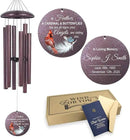 ASTARIN Custom Cardinal Wind Chimes for Loss of Lover Mom Dad, Butterfly Wind Chime Memorial Sympathy Gifts for Remembrance, Windchimes in Memory of a Loved One by CozyNest Decor