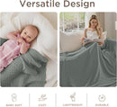 Threadmill Summer Muslin Blanket Queen | 4 Layer 100% Cotton Gauze | Soft, Breathable, and Cozy for All Seasons | Lightweight Blanket Fits Full Size Bed | Scottish Grey by TinyTreasures Baby Boutique