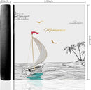Holoary Photo Album 4x6 200 Photos Two Pictures Per Page, Memo Writing Area for Each Pocket, 200 Pockets 4”x6”, Printed Book Cover Travel Design Natural Beach Vacation Honeymoon Memories by TinyTreasures Baby Boutique