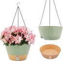 ZMTECH 12 Inch Hanging Planters for Indoor Plants, 2 Pack Self Watering Hanging Planter with Visual Reservoir, Hanging Pots for Plants Outdoor with Drainage Hole and Plant Hanger(Green) by CozyNest Decor