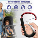 sprookber 6.7 Inch Large Stroller Hooks for Diaper Bags & Purses, Heavy Duty Mommy Hooks for Shopping, Grocery, Backpack – Baby Stroller Accessories, Set of 2 (Red) by TinyTreasures Baby Boutique