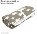 Encasa XO Ironing Mat/Pad (Large 48"x28") with 3mm Padding & Silicone Iron Rest for Steam Pressing on Tabletop or Bed - Heat Resistant, Portable, Quilting & Travel Blanket - Daisy Grey by CozyNest Decor