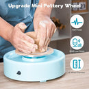 Alldeer Mini Pottery Wheel Machine - 6" Upgraded Clay Wheel for Beginners & Kids, 75W Motor, Adjustable Speed, Low Noise Ceramic Making Kit with 18PCS Sculpting Tools, Ideal for Home DIY by TinyTreasures Baby Boutique