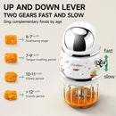 Baby Food Maker Mini Cute and Small Food Processor Puree Blender Grinder Chopper 1.2 Cup Glass Bowl with 6 Blade Electric (Spaceman-White) by TinyTreasures Baby Boutique
