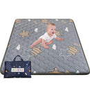 Baby Play Mats for Floor, Thick 50x50 Inch Crawling Mat for Playpen,Foam Playmats for Babies and Toddlers Infants, Foldable and Machine Washable(Grey) by TinyTreasures Baby Boutique