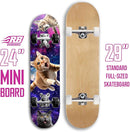 24 inch Rude Boyz Mini Cruiser Skateboard - Aluminium Trucks - Kids Skateboard Ages 5-8 Beginner - Skateboards for Kids by TinyTreasures Baby Boutique