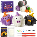 MAGIMUSE Crochet Kit for Beginners, Crochet Starter Kits Halloween Amigurumi Knitting Crochet Animals Kits Hooks Yarn Set with Step-by-Step Video Tutorials, 3 Colorful Bats (40%+ Yarn)… by TinyTreasures Baby Boutique