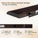 Axeman 72 inch Extra Long Floating Shelves for Wall - 8'' D Live Edge Rustic Solid Elm Wood Floating Shelves Wall Mounted, Wall Shelves with Invisible Bracket for Living Room Bedroom Kitchen, Walnut by CozyNest Decor