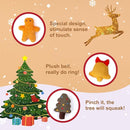 Organic Cotton Stuffed Animal Rattle Baby Toys, Plush Stocking Cuddle Cloth and Hand Grip Christmas Tree Ring Rattles Plush Toy Set for Newborns Infant Boys Girls, 2 PCS by TinyTreasures Baby Boutique