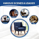 HUIMO Button-Tufted Accent Chairs Set of 2,Upholstered Reading Living Room Chair,Mid Century Modern Chair with Linen Fabric, Club Chair,Comfy Arm Chairs for Living Room,Bedroom,Dark Blue by CozyNest Decor