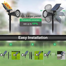T-SUNUS Solar Landscape Spotlights Color Changing 4 Pack IP55 Waterproof Outdoor Christmas & Halloween RGB Pond Lights for Flag Yard Pathway Pool Patio Auto On/Off Adjustable Colorful Garden Lighting by GreenHaven Gardens