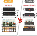 Magnetic Spice Rack Organizer for Fridge Seasoning Organizer for Kitchen Storage With Screw Magnetic Shelf for Oven, RV,Garage,Bathroom(Black, 4pack) by CozyNest Decor