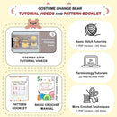 LoopMap Crochet Kit for Beginners - DIY Amigurumi Bear with Removable Dress & Accessories, Step-by-Step Video Tutorials, Extra Yarn, Crochet Tools, Handmade Gift for Kids & Adults(Bear-Yellow) by TinyTreasures Baby Boutique