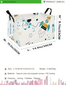 LANGYASHAN Rectangular Storage Bin Collapse Canvas Fabric Cartoon Storage Basket with Handles for Organizing Home Kitchen Boys and Girls Toys Office Closet Shelf Baskets (Rec space astronaut) by TinyTreasures Baby Boutique