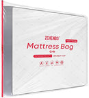 ZCHENBS® – Mattress Bags for Moving and Storage,Mattress Bag with Zippers,5 Mil Ultra-Thick Bed Bag,Waterproof,Anti-Tear,Heavy-Duty Mattress bag (Transaparent/Red, Crib-(1 Pack)) by TinyTreasures Baby Boutique