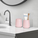 Bathroom Tumbler Cup Ceramic 13.5oz Reusable Toothbrush Cup 400ml,Toothbrush Holder Adequate for Your Bathroom (Pink) by CozyNest Decor