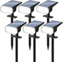 Solar Lights Outdoor Waterproof: IP65 Led Spot Light Decorations for Garden - 3 Lighting Modes Solar Powered for Yard - Dust to Dawn Landscape Lighting Patios Pathway Driveway 6PC White by GreenHaven Gardens