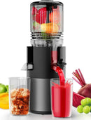 Cold Press Juicer Machines, High Nutrient Retention, 99% Juice Yield, 5.3" Wide Feed Chute for Whole Fruits & Vegetables, Quiet Slow Masticating Juicer, BPA-Free, Easy to Clean by CozyNest Decor