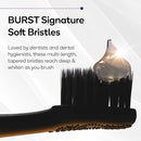 Burst Original Sonic Electric Toothbrush for Adults (Black) | Soft Bristle Deep Clean Stain & Plaque Removal | 3 Modes: Teeth Whitening, Sensitive & Massage by CozyNest Decor