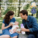 Portable Bottle Warmer for Travel: Large 12oz Capacity with Dual Heating Modes for Breast Milk & Water, Smart Temperature Control, Baby Bottle Warmer for Travel, Gifts for New Mom, Purple by TinyTreasures Baby Boutique