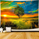Delur Sunset Tree of Life Tapestry Forest Nature Landscape Wall Hanging Tapestry Scenic Tree Woodland Natural Sunrise Headboard for Bedroom Living Room Home Decor (70.8" x 92.5") by CozyNest Decor