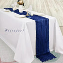 10FT 6 Pack Royal Blue Cheesecloth Table Runner 20 x 120 Inch Long Rustic Gauze Cheese Cloth Table Runner for Wedding Bridal Baby Shower Table Decorations Boho Fabric Sheer Birthday Party Table Decor by CozyNest Decor