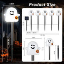 Solar Halloween Ghost Pathway Lights, 10 Pack Ghost Stake Lights with Pumpkin Design, Durable Waterproof Outdoor Halloween Decoration for Garden, Walkway, and Yard (10Pcs PGhost) by GreenHaven Gardens