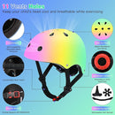 Color Gradient Adjustable Kids Bike Helmet Toddler Skateboard Helmets Boys Girls Child Ventilation Helmet for Multi-Sports Skating Cycling Scooter Balance by TinyTreasures Baby Boutique