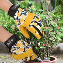 2 Pair Cowhide Leather Thorn Proof & Puncture Resistant Gardening Gloves for Women and Men, Touchscreen Compatible Working Gloves for Weeding, Digging, Planting, Gardening Gifts for Women (Medium) by GreenHaven Gardens