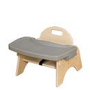 Montessori 5" H Wooden Baby Low Chair with Removable Tray & Safety Harness, Infant Chair with Modern Wood Design [ Fully Assembled] by TinyTreasures Baby Boutique