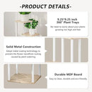 AZERPIAN Plant Stand 4 Tier Indoor Metal Flower Shelf for Multiple Plants Corner Tall Flower Holders for Patio Garden Living Room Balcony Bedroom, Black (4 Tier-White) by GreenHaven Gardens