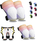 Knee Pads Elbow Pads Wrist Guards Set for Kids,Upgraded Protective Gear for Toddle 4-12 Boys or Girls Children Roller Skating Scooter Skateboarding Bike Roller Blade by TinyTreasures Baby Boutique