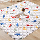 Odorless Premium Foam Baby Play Mat 71" x 59", Soft Microfiber Fabric Crawling Mat for Floor- Comfortable and Hypoallergenic, Non-Slip Cushioned Floor Playpen mat for Infants,Babies,Toddlers by TinyTreasures Baby Boutique