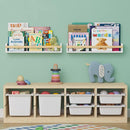 Wallniture Florida 24 inch Wall Bookshelf for Kids Room, Floating Shelves Nursery Decor, Wood White Wall Shelf Set of 2, Kitchen, Bathroom Decor (24'') by TinyTreasures Baby Boutique