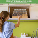 2 Pack Bamboo Spice Rack Organizer for Countertop, 3 Tier Spice Step Shelf for Cabinet (Jars Not Included) by CozyNest Decor