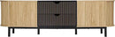 71" Tambour Door TV Stand,Wood Mid Century Modern TV Cabinet for Up to 85“ TV,Curved Edge Long TV Stand with Storage for Bedroom Living Room(Natural, 71inch) by CozyNest Decor