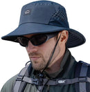 Fishing Hat, UPF50+ Wide Brim Sun Hat for Men Women, UV Protection Hiking Beach Bucket Hats Summer Safari Hat by GreenHaven Gardens