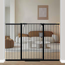 40.5" Extra Tall Baby Gate for Stairs, 63"-65.7" Extra Wide Long Dog Pet Gate, Auto Close Safety Child Gate Indoor, No Drill Adjustable No Climb Fence for Stairs Kid or Pet Black by TinyTreasures Baby Boutique