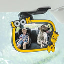 Universal Car Interior Rearview Baby Mirror Wide Angle Convex Mirror Clip-on mirrors for Viewing Rear Passengers(giraffe) by TinyTreasures Baby Boutique