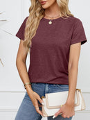 Soft Short Sleeve Shirts for Women, Crew Neck T Shirts for Women Loose Fitting Lightweight Top Basic Tee Shirt by TinyTreasures Baby Boutique