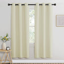 NICETOWN Beige Bedroom Curtains 72 inches Long, Grommet Room Darkening Thermal Insulated Window Treatment Room Darkening for Bedroom/Home Office, 2 Panels, W37 x L72 by TinyTreasures Baby Boutique