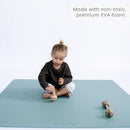 Toddlekind Solid Color Foam Play Mat 4x4 Baby Playmat. Stylish, Non-Toxic, Odorless, Plain Design Puzzle Play Mat 0m+ Mineral (Blue/Green) by TinyTreasures Baby Boutique