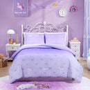Full Size Comforter Sets with Sheets for Girls-7 Pieces Full Size Bedding Sets with Purple Comforter, Sheets, Pillowcases & Shams for Kids (Purple Butterfly, 76" X 86") by TinyTreasures Baby Boutique
