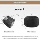 Bean Bag Chairs for Kids - Memory Foam Furniture BeanBag Chair - Kids/Teens Sofa with Soft Micro Fiber Cover - Round Fluffy Couch for Living Room Bedroom College Dorm - 2.5 ft, Carbon Black by CozyNest Decor