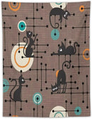 ICMOLYYENLO Boho Medieval Cat Tapestry, Abstract Atomic Starburst Geometric Aesthetic Art Wall Hanging For Bedroom Living Room Dormitory 60x80 Inches by CozyNest Decor