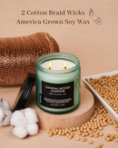 M&SENSE Sandalwood Jasmine Scented Candle, 11.6oz 70 Hours Burn Time Clean Non Toxic Natural Soy Wax Candle 2 Cotton Wick Home Decor for Mothers Day & Bathroom Bedroom by CozyNest Decor