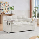 65''Convertible Sleeper Sofa Bed,3-in-1 Pull Out Couch Bed with 360 Degree rotatable Side Table and USB Ports for Living Room,RV (07beige) by CozyNest Decor